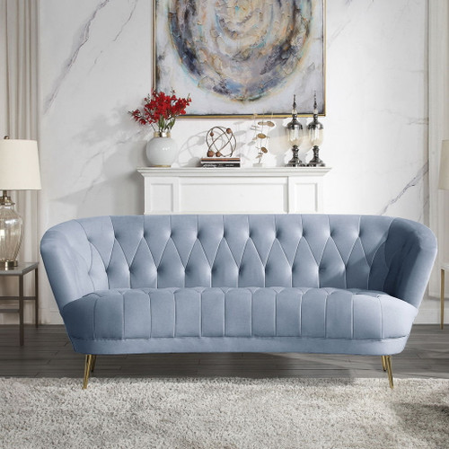 Bayram - Sofa - Light Gray Velvet Bayram - Sofa - Light Gray Velvet