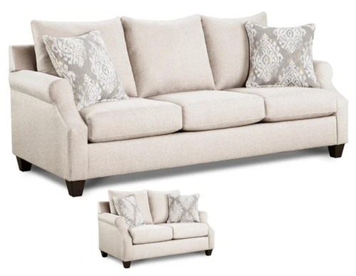 Sofa and Loveseat Set Arden Fabric by Happy Homes HH-1190