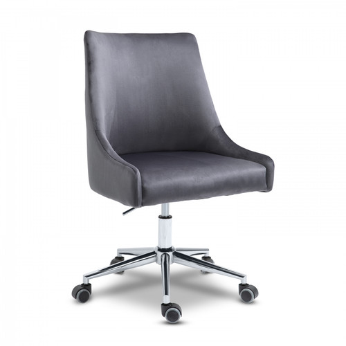 Karina Velvet Office Chair with Silver Legs MF-164