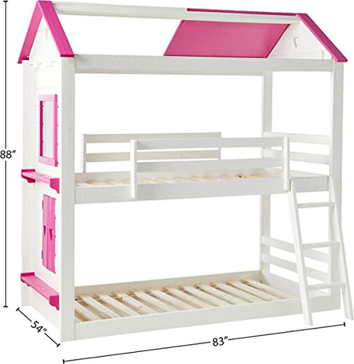 Sweetheart Bunkbed Twin over Twin Size in Pink
Donco, 1570-TTWP