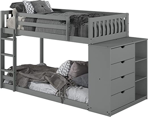 Chest Bunk Twin over Twin Size in Dark Gray
Donco Kids, 1600-TTDG