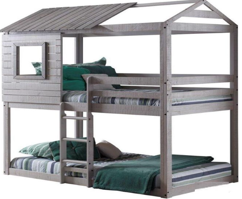 Deer Blind Bunk Loft Twin over Twin Size in Rustic Light Gray
Donco Kids, 1370-TTLG