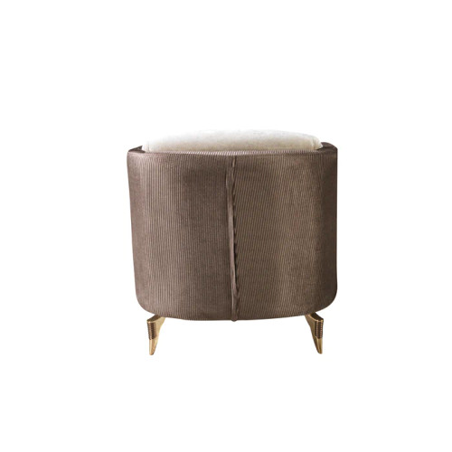 Leina Ivory-Coffee Velvet Chair NVF-LEINA-IC-C