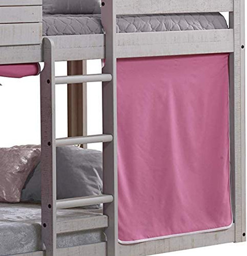 Deer Blind Bunk Loft with Pink Tent Twin over Twin Size in Rustic Light Gray
Donco Kids, 1370-TTLG_1370-DP