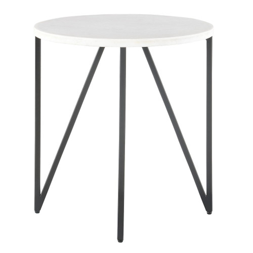 Cedric - Round End Table - Black - 22"