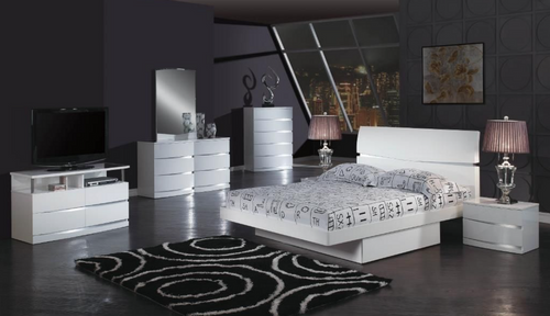 Wynn Bedroom Set in White SET-WYN WHITE by Global Furniture Kassa Mall