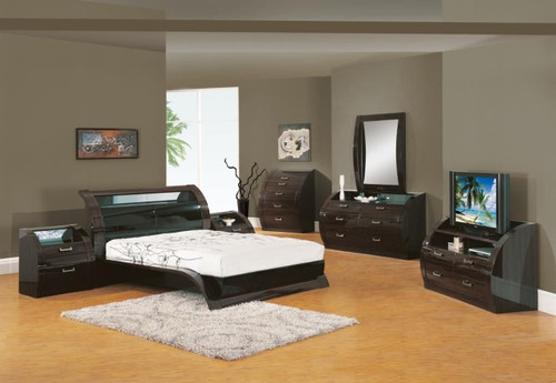 Madison Bedroom Set in Brown SET-MAD by Global United Furniture