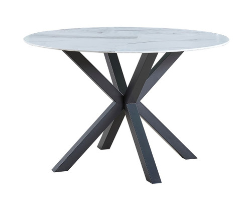 Ludovica Dining Table with White Faux Marble Top