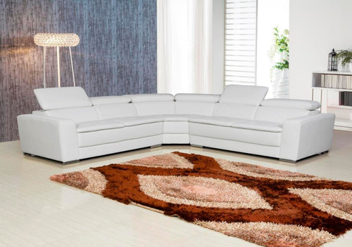 Gracie L Shaped Sectional in Leather Gel by Global United Furniture