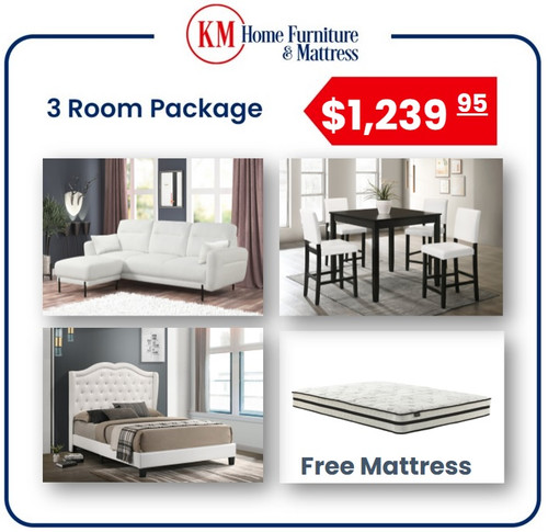 AUGUSTO 3 ROOM PACKAGE WITH FREE MATTRESS