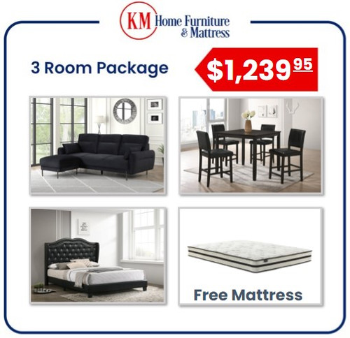 RHEA 3 ROOM PACKAGE WITH FREE MATTRESS