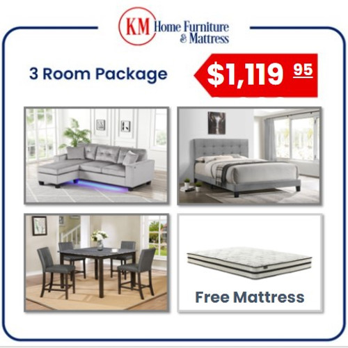 YVONNE 3 ROOM PACKAGE WITH FREE MATTRESS