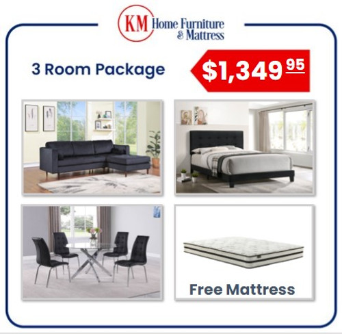 YANNIS 3 ROOM PACKAGE WITH FREE MATTRESS