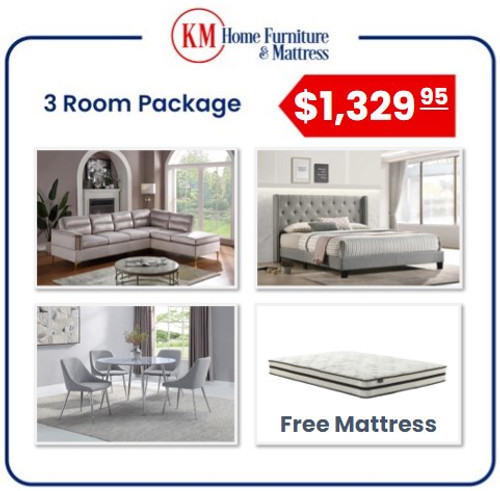 JEHAN 3 ROOM PACKAGE WITH FREE MATTRESS