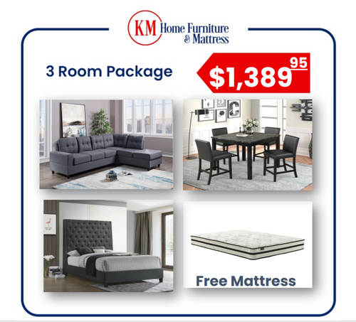 ALLAN 3 ROOM PACKAGE WITH FREE MATTRESS