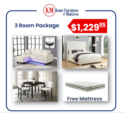 FRANCIS 3 ROOM PACKAGE WITH FREE MATTRESS