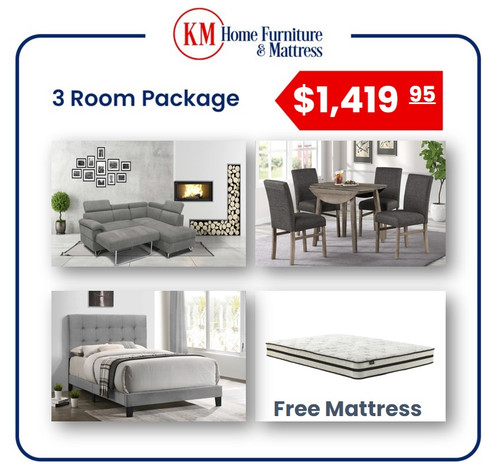 MAYA 3 ROOM PACKAGE WITH FREE MATTRESS