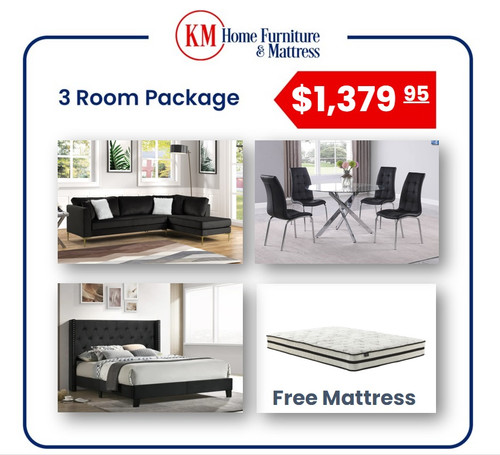 EMMA 3 ROOM PACKAGE WITH FREE MATTRESS