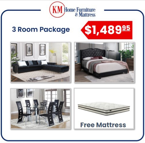 RONAN 3 ROOM PACKAGE WITH FREE MATTRESS