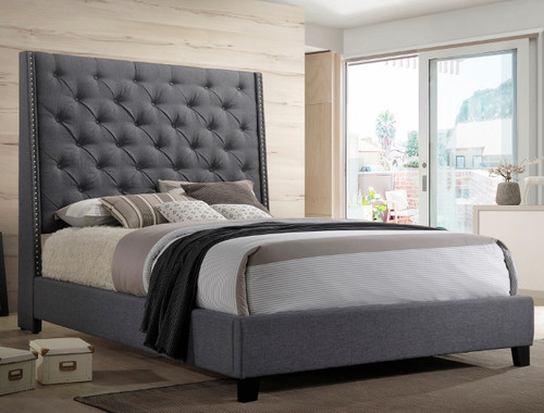 CHANTILLY GRAY BED AND MATTRESS COMBO