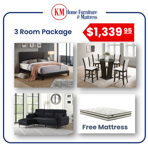 TAYLOR 3 ROOM PACKAGE WITH FREE MATTRESS