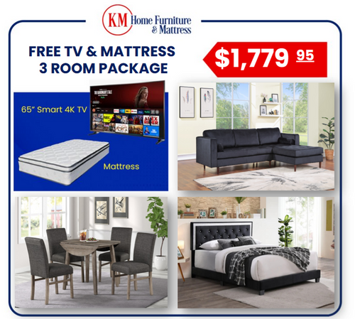 Ford 3 Room Packages With Free TV and Mattress RM-PK-TV-Ford by KM Home