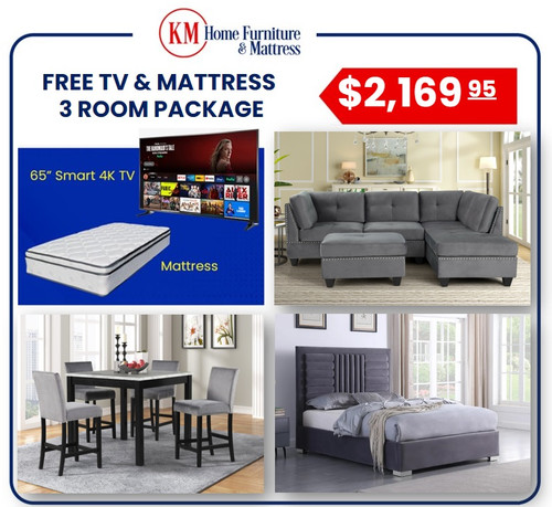 Iker 3 Room Packages with Free TV and Mattress