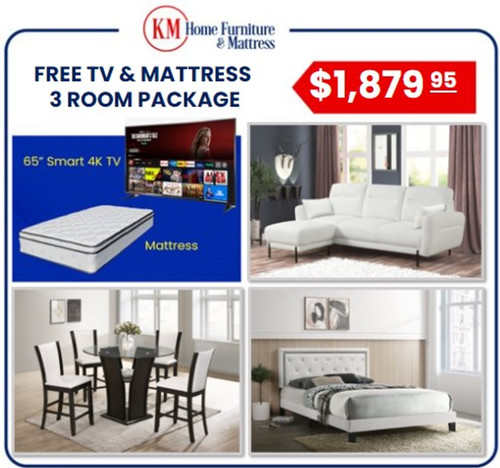 Noelle 3 Room Packages With Free TV and Mattress RM-PK-TV-Noelle by KM Home
