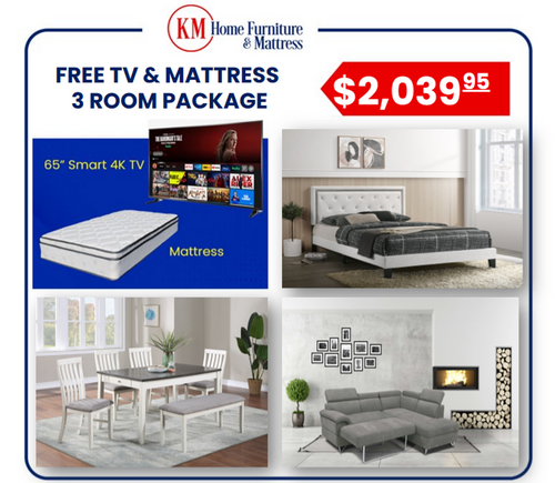Tokyo 3 Room Packages with Free TV and Mattress RM-PK-TV-Tokyo by KM Home