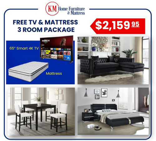 Helda 3 Room Packages with Free TV and Mattress RM-PK-TV-Helda by KM Home