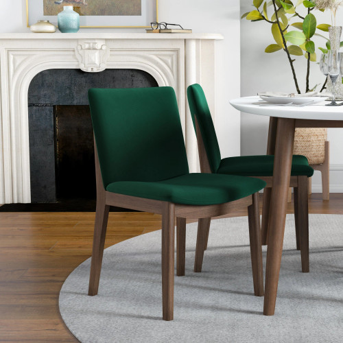 Rixos White Dining set - 4 Virginia Green Velvet Chairs | KM Home Furniture and Mattress Store | TX | Best Furniture stores in Houston