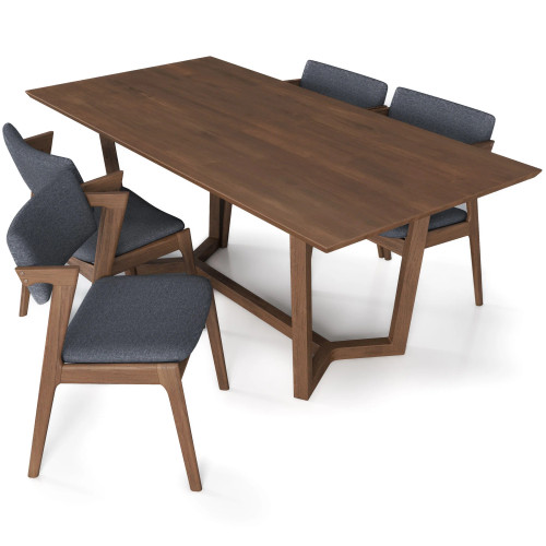 Rolda Dining Set - 4 Ricco Dark Gray Fabric Chairs  | KM Home Furniture and Mattress Store | TX | Best Furniture stores in Houston