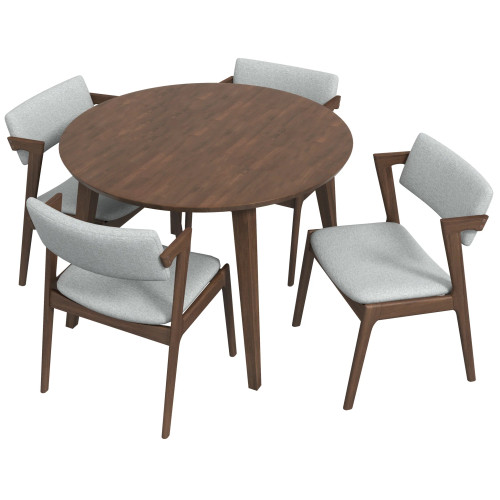 Palmer Dining set - 4 Ricco Dining Chairs Walnut Top | KM Home Furniture and Mattress Store | TX | Best Furniture stores in Houston