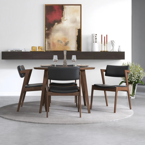 Palmer Dining set - 4 Ricco Dining Chairs Black Pu | KM Home Furniture and Mattress Store | TX | Best Furniture stores in Houston