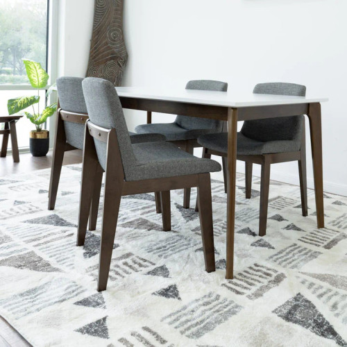 Selena Dining Set -  4 Ohio Dark Grey Dining Chairs | KM Home Furniture and Mattress Store | TX | Best Furniture stores in Houston