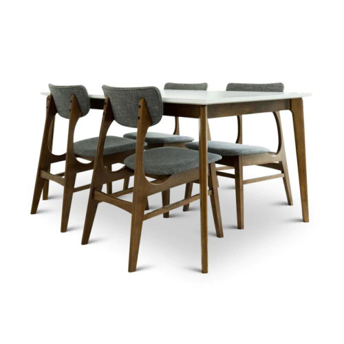 Selena Dining Set - 4 Colins Grey Dining Chairs | KM Home Furniture and Mattress Store | TX | Best Furniture stores in Houston