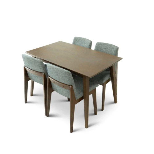 Small Adira Dining set- 4 Ohio Dark Grey Chairs Walnut | KM Home Furniture and Mattress Store | TX | Best Furniture stores in Houston