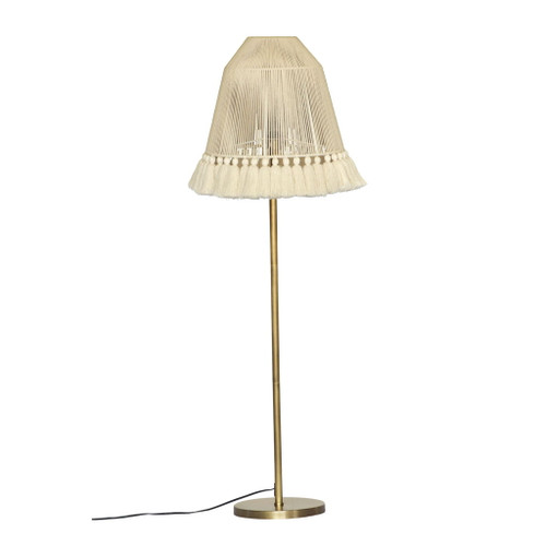 June - Tall Floor Lamp - Gold / White