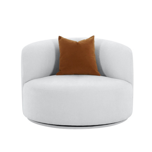 Fickle - Velvet Swivel Chair - Gray