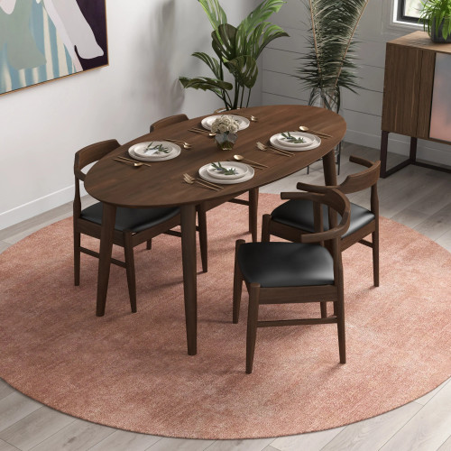 Rixos Dining set with 4 Zola Dining Chairs (Leather) | KM Home Furniture and Mattress Store | Houston TX | Best Furniture stores in Houston