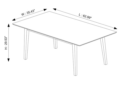 Alpine Large Dining Set - 4 Ricco Chairs (Walnut) | KM Home Furniture and Mattress Store | TX | Best Furniture stores in Houston