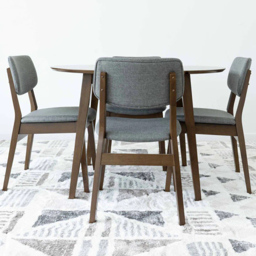 Palmer Dining set with 4 Abbott Dining Chairs (Walnut) | KM Home Furniture and Mattress Store | Houston TX | Best Furniture stores in Houston