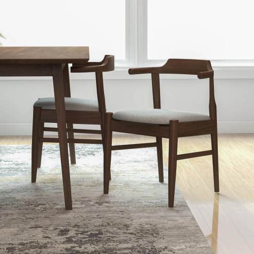 Adira Large Walnut Dining Set -4 Zola Gray Chairs | KM Home Furniture and Mattress Store | TX | Best Furniture stores in Houston
