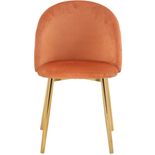 Vanessa Dining Chair - Orange Velvet | KM Home Furniture and Mattress Store | Houston TX | Best Furniture stores in Houston