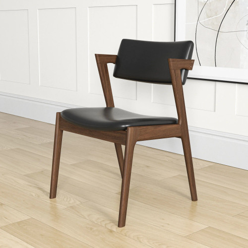 Ricco Dining Chair - Black Leather | KM Home Furniture and Mattress Store | Houston TX | Best Furniture stores in Houston