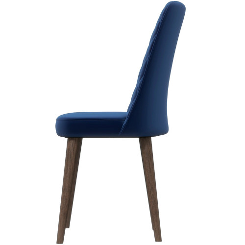 Evette Mid Century Modern Dining Chair - Navy Blue  | KM Home Furniture and Mattress Store |  TX | Best Furniture stores in Houston