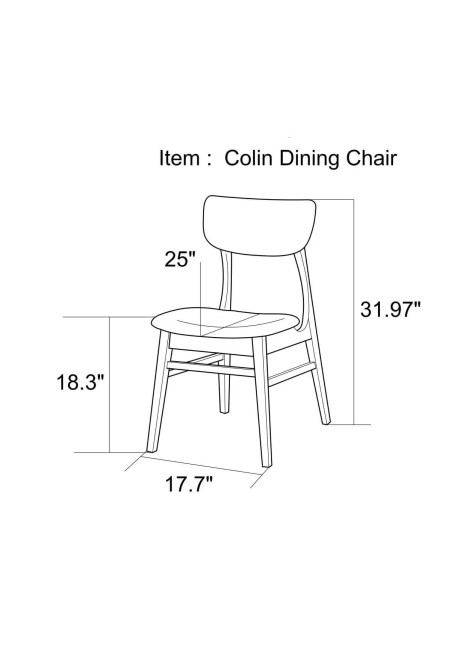 Collins Dining Chair - Gray | KM Home Furniture and Mattress Store | Houston TX | Best Furniture stores in Houston