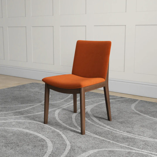 Virginia Dining Chair - Burnt Orange Velvet | KM Home Furniture and Mattress Store | Houston TX | Best Furniture stores in Houston