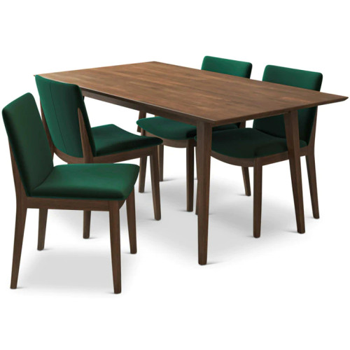 Adira Large Dining Set - 4 Virginia Green Velvet  Chairs | KM Home Furniture and Mattress Store | TX | Best Furniture stores in Houston