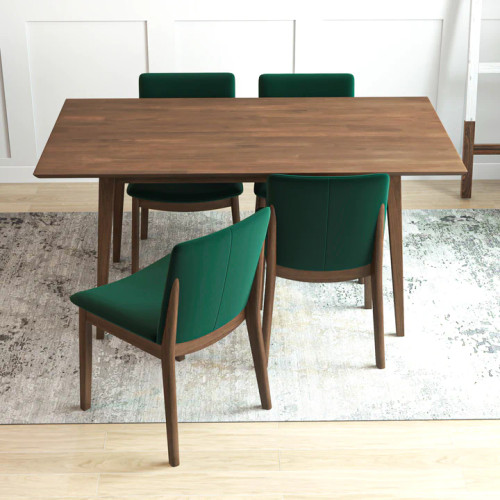 Adira Large Dining Set - 4 Virginia Green Velvet  Chairs | KM Home Furniture and Mattress Store | TX | Best Furniture stores in Houston